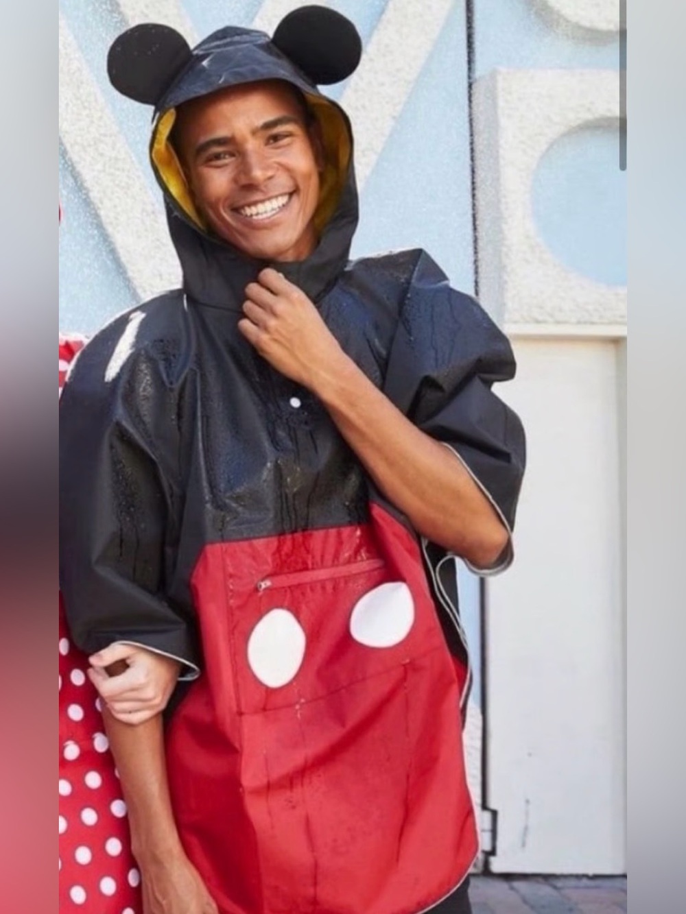 Disney Parks Mickey Mouse Adult Rain Poncho Size 1X- 3X Jacket Ears Pocket